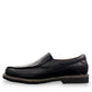 Propet Flynn black leather slip-on shoe with twin gore panels and a durable rubber outsole.
photo of the left side