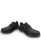 Propet Pomeroy navy suede boat shoe with lace closure, contrast stitching, and cushioned EVA midsole.
photo of the front side