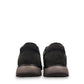 Propet Pomeroy navy suede boat shoe with lace closure, contrast stitching, and cushioned EVA midsole.
photo of the back side