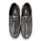 Propet Pomeroy black leather boat shoe with lace-up closure and supportive EVA midsole.
photo of the top side