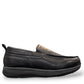 Propet Preston black leather slip-on boat shoe with twin gores and a flexible EVA outsole.
photo of the right side