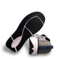 Propet Ultra Strap grey and black athletic shoe with double hook-and-loop closure and knit mesh upper.
photo of the bottom side