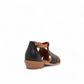 Roamers Zola slides in egret cream leather with a low block heel and gathered front detail.
photo of the back side