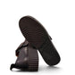Roamers Khloe black leather slip-on loafer with a chunky platform sole and decorative square buckle