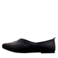 Roamers Malia black leather slip-on ballet flat with soft upper and minimalist design.
photo of the left side