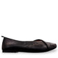 Roamers Malia black leather slip-on ballet flat with soft upper and minimalist design.
photo of the right side