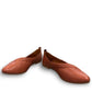Roamers Malia mahogany brown leather ballet flats with a soft slip-on design and gathered detail.
photo of the front side
