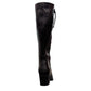 Roamers Peace black leather knee-high boot with block heel and decorative side zipper.
photo of the back side