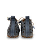 ROAMERS VENUS ankle shoes in Anar grey leather with floral cutouts, elastic lacing, and flexible sole.
photo of the back
