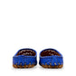 Roamers Verity sax blue leather slip-on sandal with breathable perforated cutouts and a rubber outsole.
photo of the back side