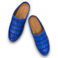 Roamers Verity sax blue leather slip-on sandal with breathable perforated cutouts and a rubber outsole.
photo of the top side