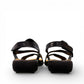 Romika Ibiza 70 black leather sandals with three adjustable hook and loop straps and flexible outsole.
photo of the back side