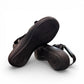 Romika Ibiza 70 black leather sandals with three adjustable hook and loop straps and flexible outsole.
photo of the bottom side