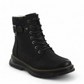 Romika Peyton 09 black vegan nubuck waterproof ankle boots with a buckle strap and faux fur lining.
photo of the front side
