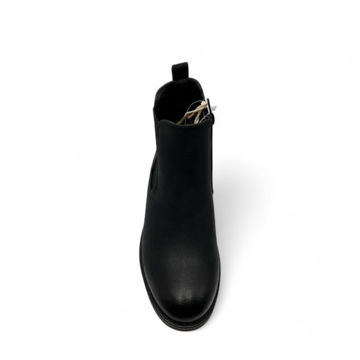 Romika Rachel 01 black waterproof ankle boots with elastic side panels and textured heel detail.
photo of the top side