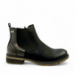 Romika Rachel 01 black waterproof ankle boots with elastic side panels and textured heel detail.
photo of the right side