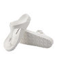 romika roemer 07 white waterproof EVA T-strap sandals with an adjustable buckle and anatomically shaped footbed. 
photo of the bottom side