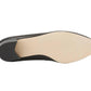 Ros Hommerson Heidi II black leather pump with an almond toe and comfortable crescent heel.
photo of the bottom side