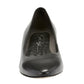Ros Hommerson Heidi II black leather pump with an almond toe and comfortable crescent heel.
photo of the front side
