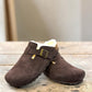 ARIA MAKU MOCCASIN SLIPPERS - DARK BROWN