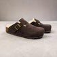 ARIA MAKU MOCCASIN SLIPPERS - DARK BROWN