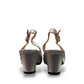 Sabatini of Florence SF12 silver metallic slingback heels with a comfortable block heel and peep toe.
photo of the back side
