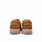 SAFE STEP 25491 LION tan leather sneaker with side zipper, elastic laces, and textured synthetic sole.