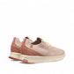SAOLA Tsavo 3W sneaker in faded rose featuring a breathable recycled knit upper and cushioned midsole. Photo of back side views.