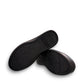 SAS Me Too black leather athletic walking shoe with adjustable EZ Straps and shock-absorbing sole.
photo of the bottom side