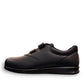 SAS Me Too black leather athletic walking shoe with adjustable EZ Straps and shock-absorbing sole.
photo of the left side