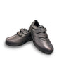 SAS Me Too black leather athletic walking shoe with adjustable EZ Straps and shock-absorbing sole.
photo of the front side