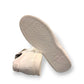 SAS Me Too white leather athletic walking shoe with adjustable EZ straps and cushioned sole.
photo of the bottom side