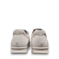 SAS Me Too white leather athletic walking shoe with adjustable EZ straps and cushioned sole.
photo of the back side