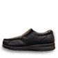 SAS Navigator black water-resistant leather slip-on shoe with non-slip X-Tra Grip sole.
photo of the left side