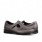 SAS Roamer Santolina metallic grey leather comfort shoe with cutout details and adjustable strap.
photo of the front side