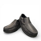 SAS Twin black leather slip-on moccasin shoe with elastic side panels and cushioned polyurethane outsole.
photo of the front side