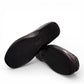 SAS Twin black leather slip-on moccasin shoe with elastic side panels and cushioned polyurethane outsole.
photo of the bottom side