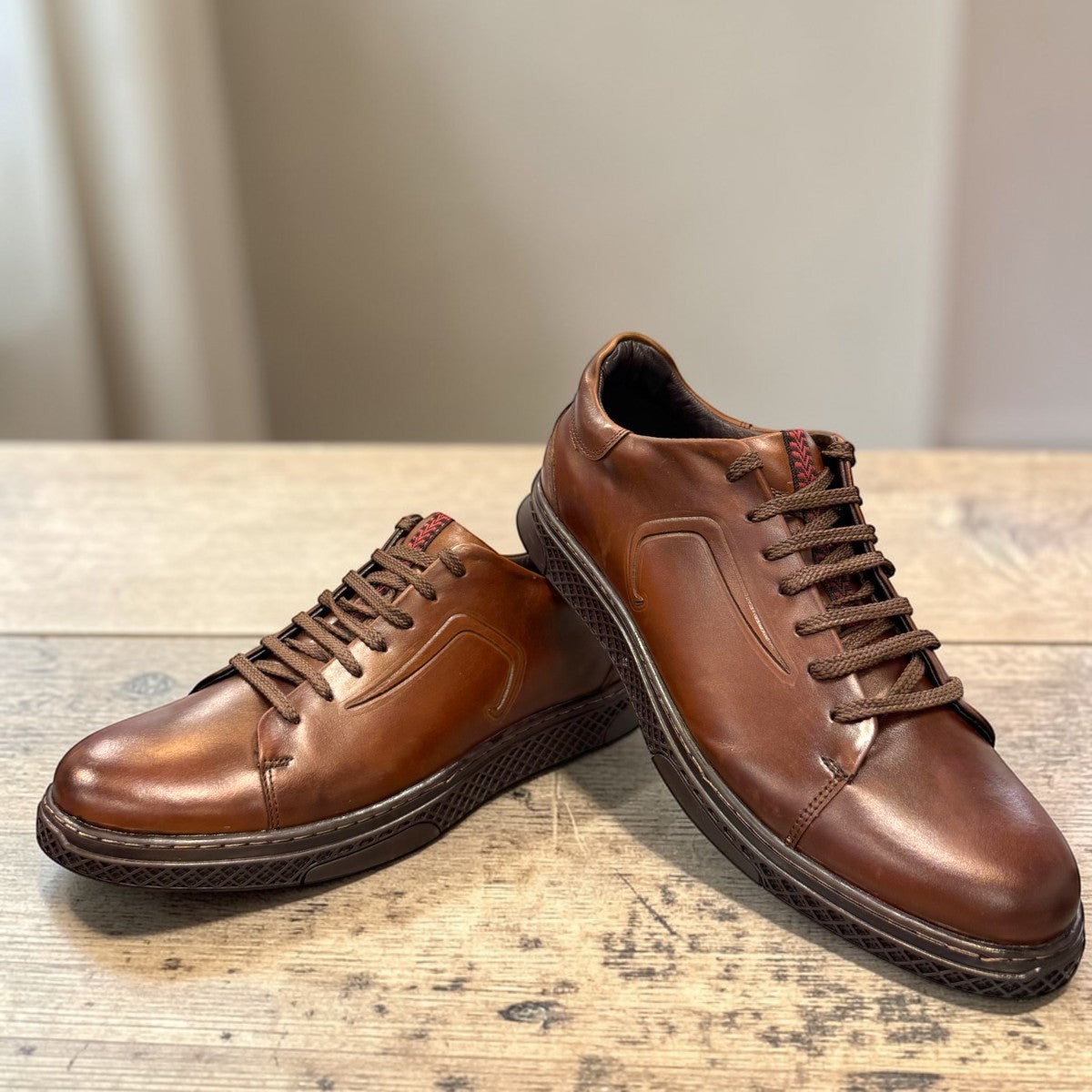 Description:
1. Genuine Leather Upper for a Polished finish
2. Leather Lining for Breathability and Comfort
3. Durable Rubber Outsole with Excellent Traction
4. Lace-up Closure for a Secure, Adjustable Fit
5. Ideal for Formal Occasions or Smart Casual Wear
6. Detailed with Subtle Handmade Stitching for a Refined, distinctive look.
