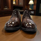 SATEL KASHAN 2/ DARK BROWN Description:
1. Genuine Leather Upper delivers a polished, sophisticated finish.
2. Leather Lining enhances breathability and all-day comfort.
3. Durable Rubber Outsole provides excellent traction and stability.
4. Lace-up Closure ensures a secure, adjustable fit.
5. Perfect for formal occasions or smart casual wear.
6. Accented with subtle handmade stitching for a refined, distinctive look.