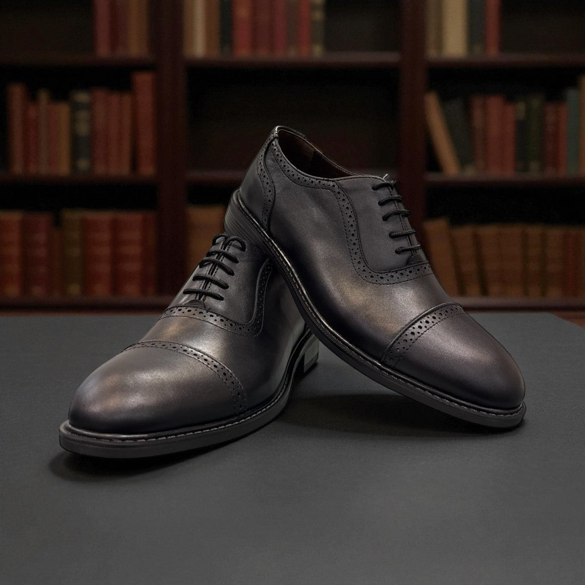 Description:
1. Genuine Leather Upper for a Polished finish
2. Leather Lining for Breathability and Comfort
3. Durable Rubber Outsole with Excellent Traction
4. Lace-up Closure for a Secure, Adjustable Fit
5. Ideal for Formal Occasions or Smart Casual Wear
6. Detailed with Subtle Handmade Stitching for a Refined, distinctive look.