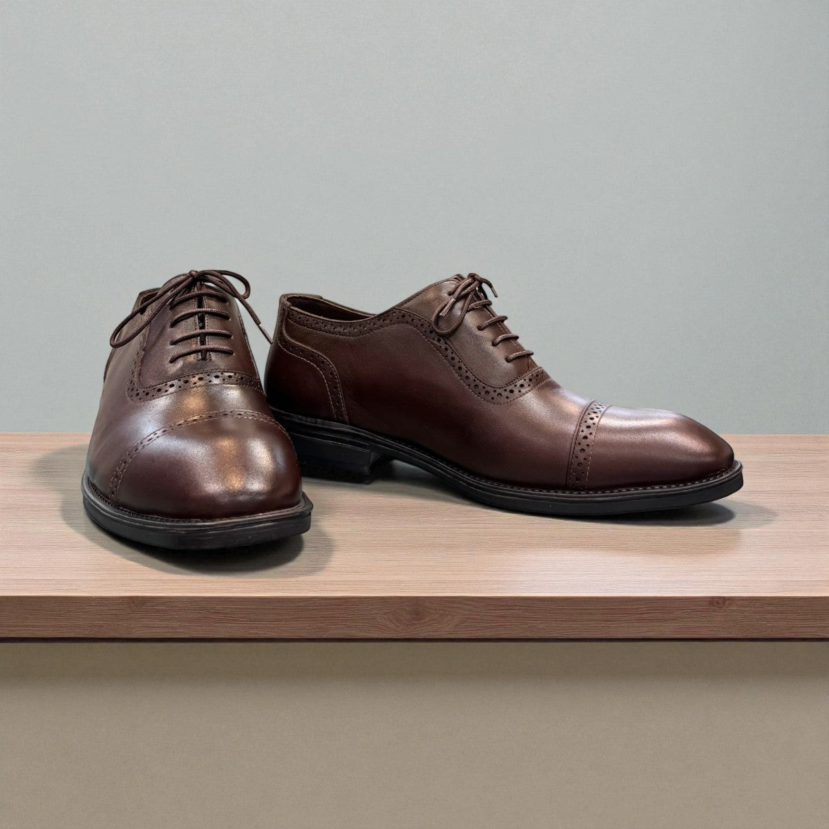 Description:
1. Genuine Leather Upper for a Polished finish
2. Leather Lining for Breathability and Comfort
3. Durable Rubber Outsole with Excellent Traction
4. Lace-up Closure for a Secure, Adjustable Fit
5. Ideal for Formal Occasions or Smart Casual Wear
6. Detailed with Subtle Handmade Stitching for a Refined, distinctive look.