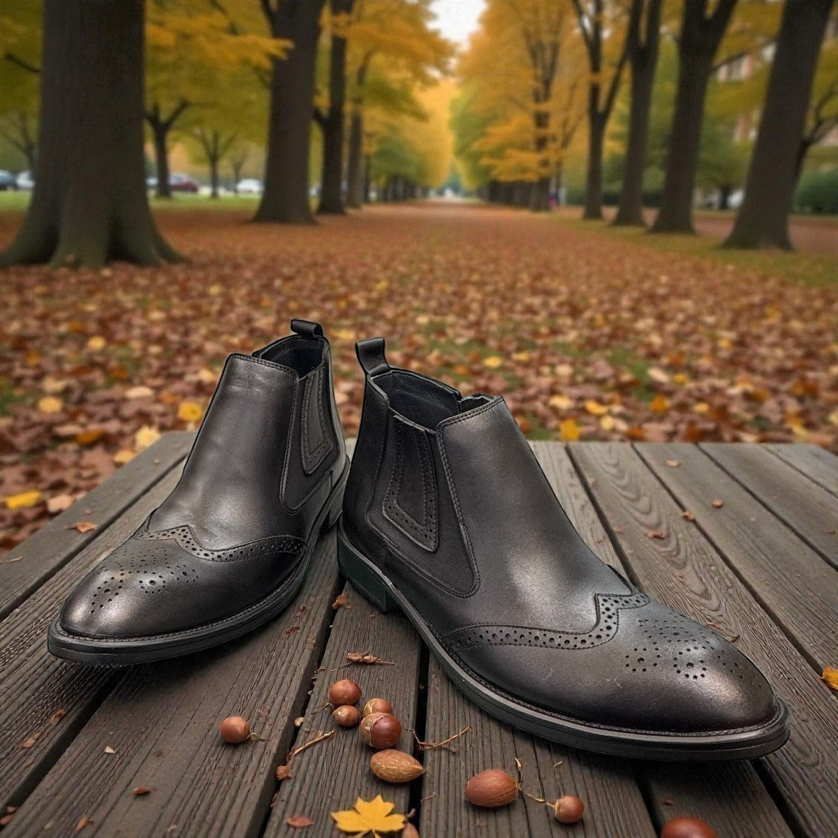 SATEL MASHHAD 2- BLACK Description:
1. Genuine Leather Upper boots for a Polished finish
2. Leather Lining for Breathability and Comfort
3. Durable Rubber Outsole with Excellent Traction
4. Ideal for Formal Occasions or Smart Casual Wear
5. Detailed with Subtle Handmade Stitching for a Refined, distinctive look.