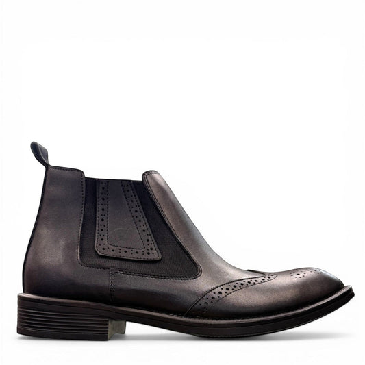 SATEL MASHHAD 2- BLACK Description:
1. Genuine Leather Upper boots for a Polished finish
2. Leather Lining for Breathability and Comfort
3. Durable Rubber Outsole with Excellent Traction
4. Ideal for Formal Occasions or Smart Casual Wear
5. Detailed with Subtle Handmade Stitching for a Refined, distinctive look.