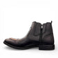 SATEL PERSIA  2- BLACK Description:
1. Genuine Leather Upper boots for a Polished finish
2. Leather Lining for Breathability and Comfort
3. Durable Rubber Outsole with Excellent Traction
4. Ideal for Formal Occasions or Smart Casual Wear
5. Detailed with Subtle Handmade Stitching for a Refined, distinctive look.
