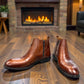 SATEL PERSIA 2- BROWN Description:
1. Genuine Leather Upper boots for a Polished finish
2. Leather Lining for Breathability and Comfort
3. Durable Rubber Outsole with Excellent Traction
4. Ideal for Formal Occasions or Smart Casual Wear
5. Detailed with Subtle Handmade Stitching for a Refined, distinctive look.
