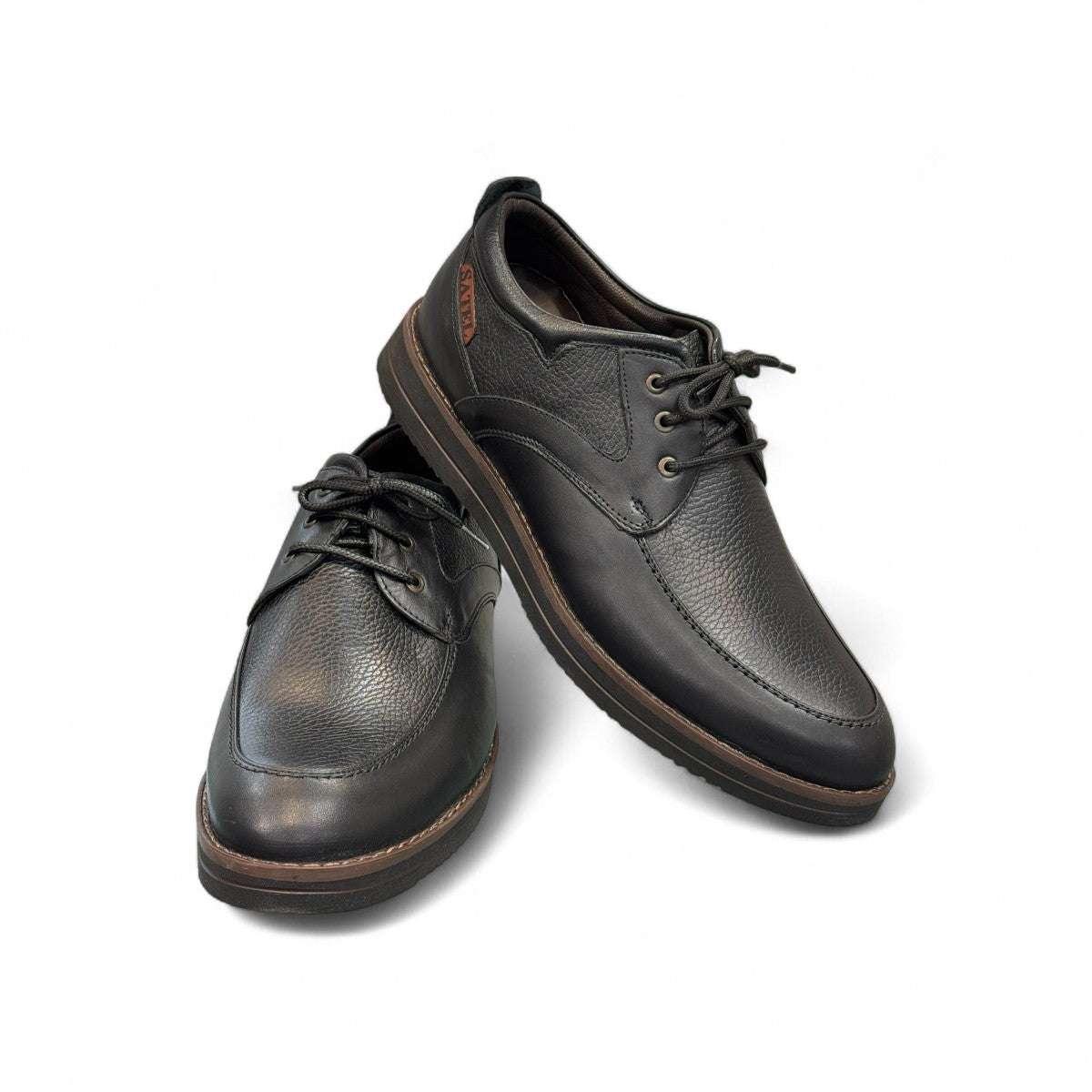 1. Genuine Leather Upper for a Polished finish
2. Leather Lining for Breathability and Comfort
3. Durable Rubber and slip resistant Outsole with Excellent Traction
4. Detailed with Subtle Handmade Stitching for a Refined, distinctive look.