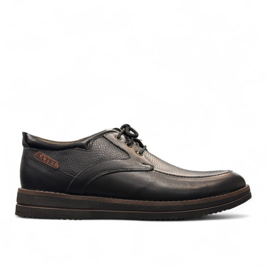 1. Genuine Leather Upper for a Polished finish
2. Leather Lining for Breathability and Comfort
3. Durable Rubber and slip resistant Outsole with Excellent Traction
4. Detailed with Subtle Handmade Stitching for a Refined, distinctive look.