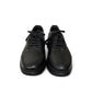 Sina Footwear Alberta black leather lace-up shoes with a durable rubber outsole for smart casual wear. Photo of upper view.