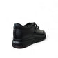 Sina Footwear Alberta black leather lace-up shoes with a durable rubber outsole for smart casual wear. Photo of back side view.