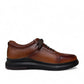 Sina Footwear Alberta brown leather lace-up shoe with a durable black rubber outsole for smart casual wear. Photo of right side view.